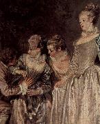 Jean-Antoine Watteau Venezianische Feste oil painting on canvas